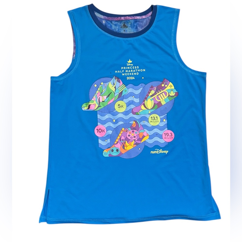 Disney Blue Princess Half Marathon Weekend 2024 Graphic Tank Top